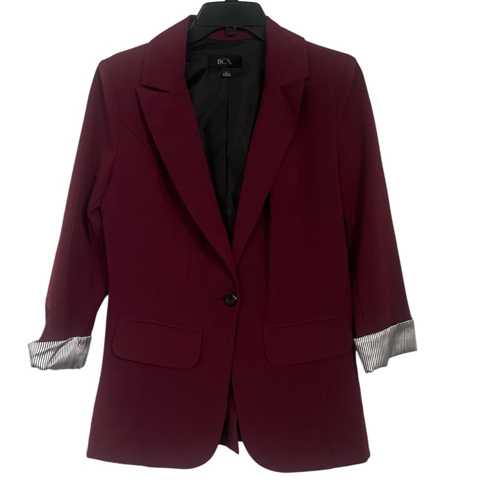 BCX Deep Burgundy Women's Blazer - Picture 2 of 8